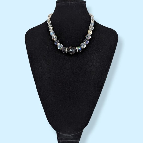 V. AB Crystal Choker Necklace - Picture 3 of 5